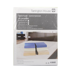 Простыня на резинке Tarrington House 160 х 200 см трикотажная розовая