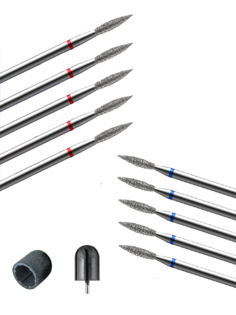 Набор фрез Muhle Manikure для маникюра пламя острое 2,1 мм