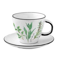 Чашка с блюдцем "Herbarium" в подарочной упаковке Easy Life