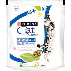 Сухой корм для кошек Cat Chow Special Care 3 in 1, домашняя птица, 0,4кг