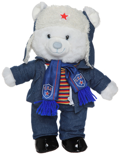 Мягкая игрушка SOFTOY Медведь болельщик СКА 30 см. B20079/30A/1