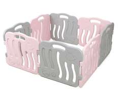 Манеж iFam Shell 133x133x60 серый/розовый