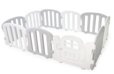 Детский манеж Ifam First Baby Room с калиткой, белый, светло-серый