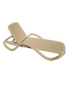 Шезлонг "CAPRI" Beige, плетеный, бежевый, арт. ЭП 644352 Элластик Пласт