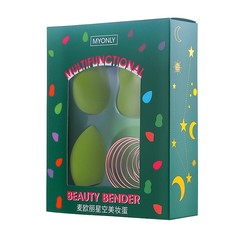 Подарочный набор спонжей с подставкой MYONLY Multifunctional Beauty Blender матча 3 шт.