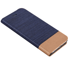 Чехол-книжка MyPads для Honor 7A Pro на жёсткой металлической основе синий