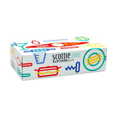 Nippon Paper Бумажные кухонные полотенца Crecia Scottie двухслойные коробка, 75 шт.