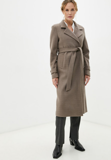 Пальто женское Marco Bonne` R051PES коричневое 44 RU