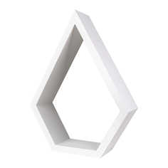 Полка "Капля" белая, дерево, OKTAUR