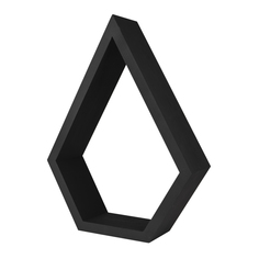 Полка "Капля" черная, дерево, OKTAUR