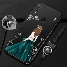 Чехол MyPads для Xiaomi Redmi 7/ Redmi Y3 с объёмным 3D рисунком "Девушка в платье"