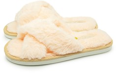 Домашние тапочки женские Smile of Milady 352-031 бежевые 38-39 RU