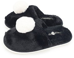 Домашние тапочки женские Smile of Milady 352-185 черные 38-39 RU