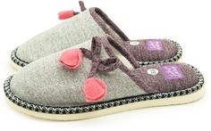 Домашние тапочки женские Smile of Milady A-82-082 серебристые 38-39 RU