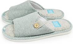 Домашние тапочки женские Smile of Milady 352-118 голубые 38-39 RU