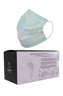 Медицинская маска NANO MASK трехслойная 50 шт. зеленая