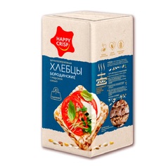 Хлебцы мультизерновые Happy Crisp Бородинские с морской солью 60 г