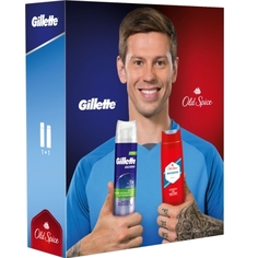 Подарочный набор Gillette Пена д/бритья 50мл+OLD SPICE Гель д/душа WhiteWater 250мл