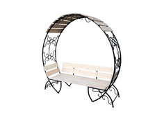 Садовая скамейка M-Group Арка круглая черный бежевый