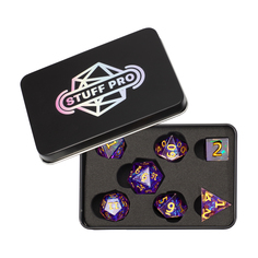 Набор острых акриловых кубиков stuff-pro фиолетовый с золотым