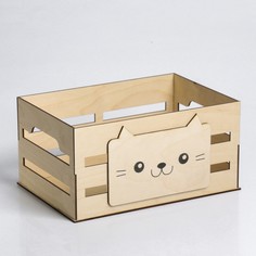 Ящик для хранения «Cat», бежевый, 30 x 15 x 20 cм Вселенная порядка