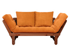 Прямой диван Сламбер Оранжевый, вельвет, Вишня АндерСон