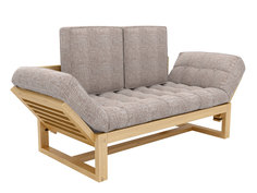 Прямой диван Балтик Сосна натуральная, Серо-бежевый, рогожка АндерСон