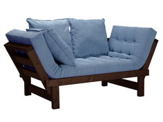 Прямой диван Свен Бук, Венге, Голубой, вельвет АндерСон