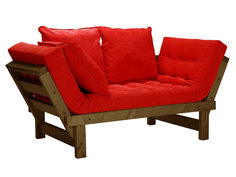 Прямой диван Свен Бук, Орех, Красный, вельвет АндерСон