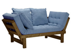 Прямой диван Свен Бук, Орех, Голубой, вельвет АндерСон