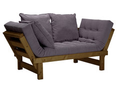 Прямой диван Свен Бук, Орех, Серый, вельвет АндерСон