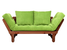 Прямой диван Сламбер Салатовый, вельвет, Вишня АндерСон