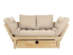 Прямой диван Сламбер Бокс Сосна натуральная, Белый, рогожка АндерСон