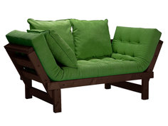 Прямой диван Свен Бук, Венге, Зеленый, вельвет АндерСон