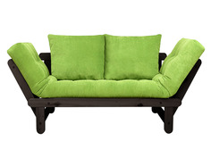 Прямой диван Сламбер Салатовый, вельвет, Венге АндерСон
