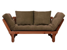 Прямой диван Сламбер Коричневый, вельвет, Вишня АндерСон