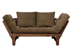 Прямой диван Сламбер Коричневый, вельвет, Орех АндерСон