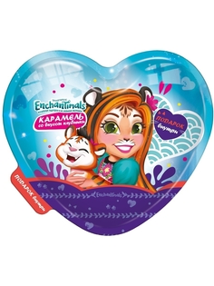 Карамель Enchantimails в пластиковом сердце с подарком 15 г Enchantimals