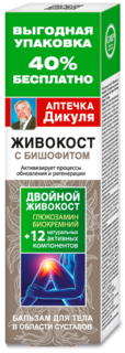 Бальзам для тела Живокост Аптечка Дикуля бишофит 125 мл