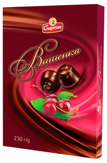 Шоколадные конфеты Спартак Вишенка 230 г
