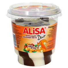 Паста Alisa Duo шоколадно-молочная пластиковая упаковка 350 г Алиса