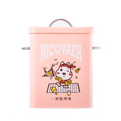 Контейнер для корма Nicovaer 2.5л 002886, 18х15х23 см, розовый