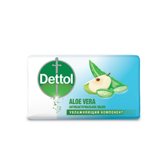 Антибактериальное кусковое мыло для рук Dettol c алоэ вера 100 г