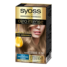 Краска для волос Syoss Oleo Intense 8-50 натуральный пепельный блонд 115 мл