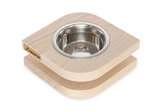 Одинарная миска для кошек BEDFOR, дерево, белый, 0.2 л