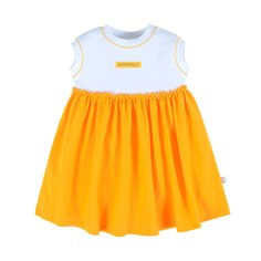 Платье детское Мамуляндия 21-103 Супер Фрукт Интерлок/пике 92 Оранжевый/белый