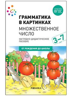 Грамматика в картинках. Множественное число. Мозаика Синтез