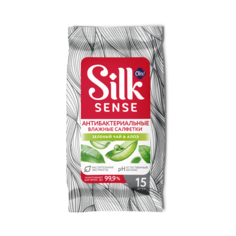 Ola! Silk Sense Влажные салфетки очищающие антибактериальные 15 шт.