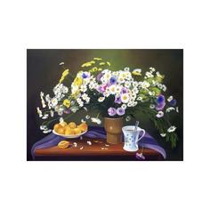 Алмазная мозаика 30*40 см полная выкл. GB74238 "Натюрморт с полевыми цветами" Дамское счастье