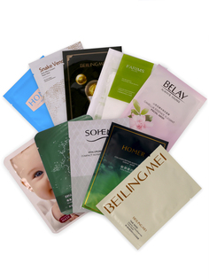 Набор корейских косметических тканевых масок Beauty in Box для лица ассорти 10 шт
